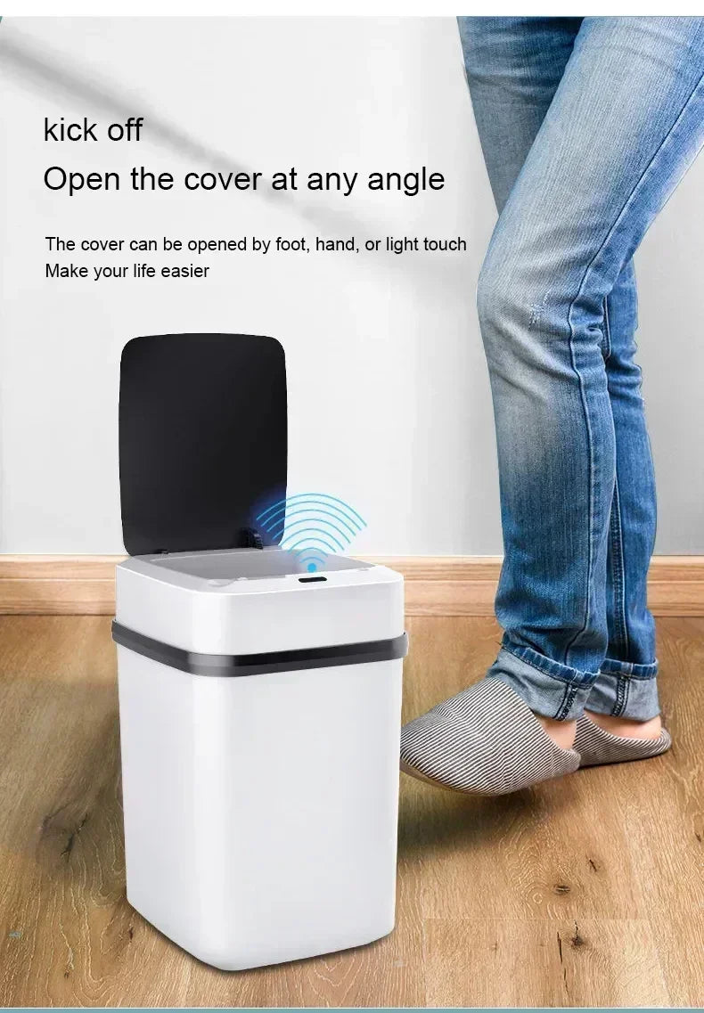 New Convenient Smart Sensing Trash Can, Kitchen Trash Can 13L, Bathroom Sensing Trash Can, Toilet Smart Trash Can, Garbage Bin