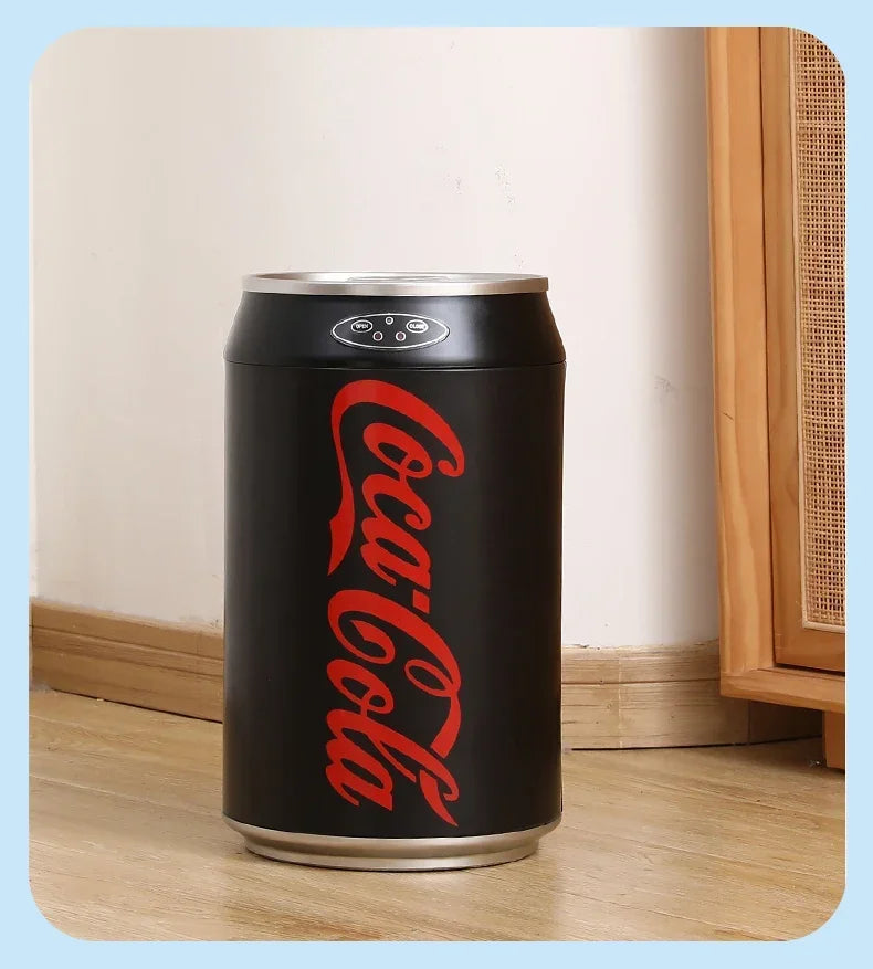 Automatic Waste Bins Creative Round Trash Can with Lid Wastebasket Design Garbage Baskets Bathroom Supplies Things for The Home