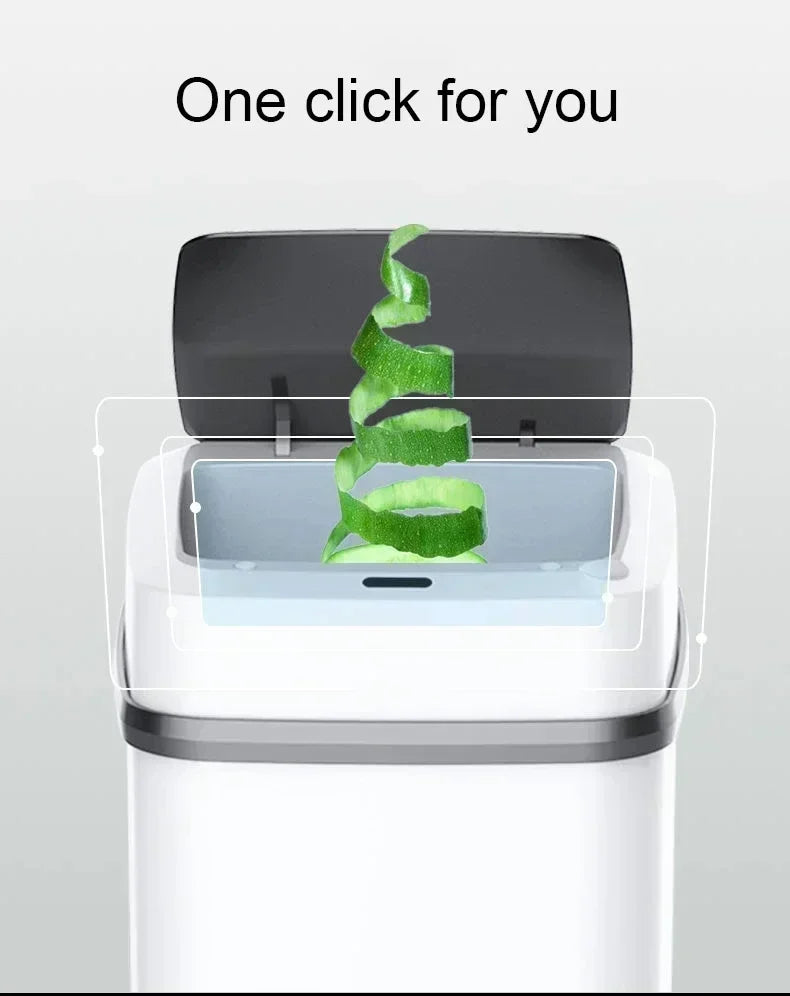 New Convenient Smart Sensing Trash Can, Kitchen Trash Can 13L, Bathroom Sensing Trash Can, Toilet Smart Trash Can, Garbage Bin