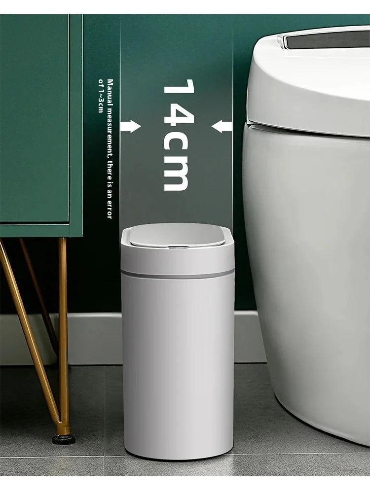7L Automatic Bathroom Trash Can with Lid, Touchless Small Trash Can, Motion Sensor Waterproof Garbage Can for Kitchen, Bedroom
