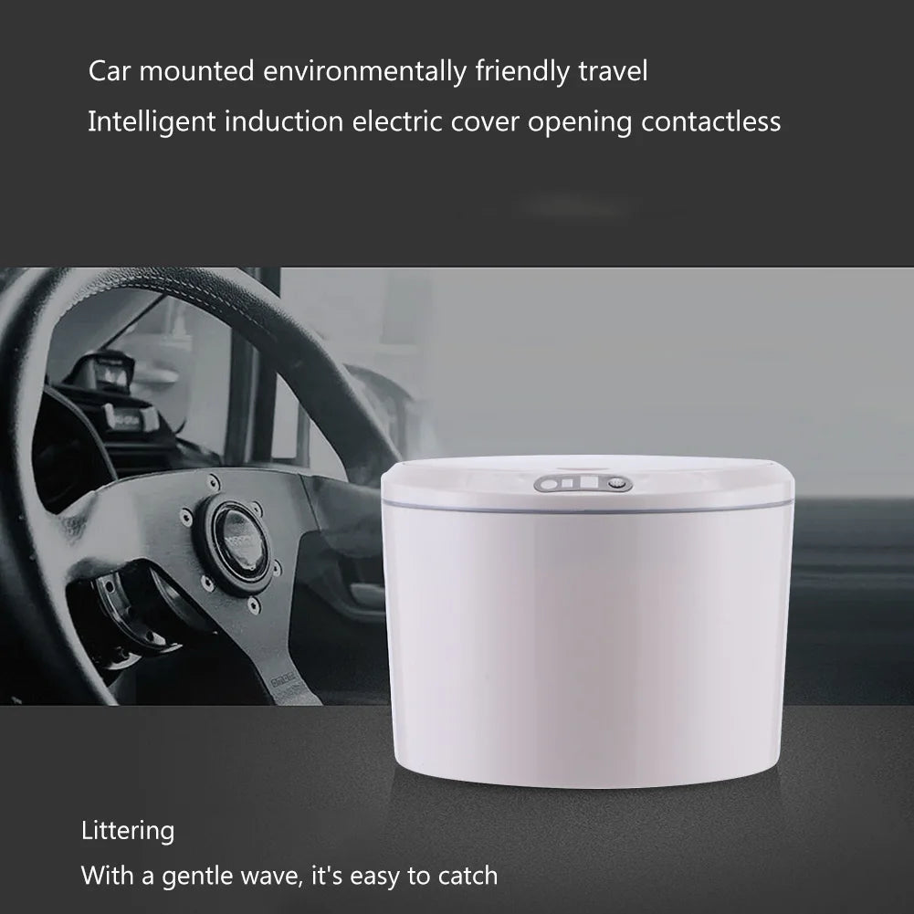3L Smart Sensor Trash Can Desk Waste Bin Paper Basket Luxury Induction Garbage Bin Living Room Cracks Trash Bin for Car Outdoor