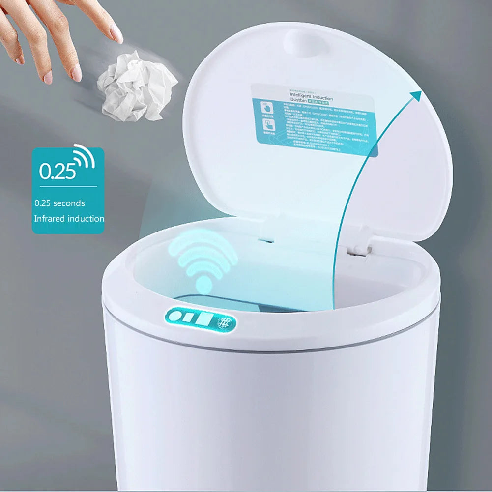 3L Smart Sensor Trash Can Desk Waste Bin Paper Basket Luxury Induction Garbage Bin Living Room Cracks Trash Bin for Car Outdoor