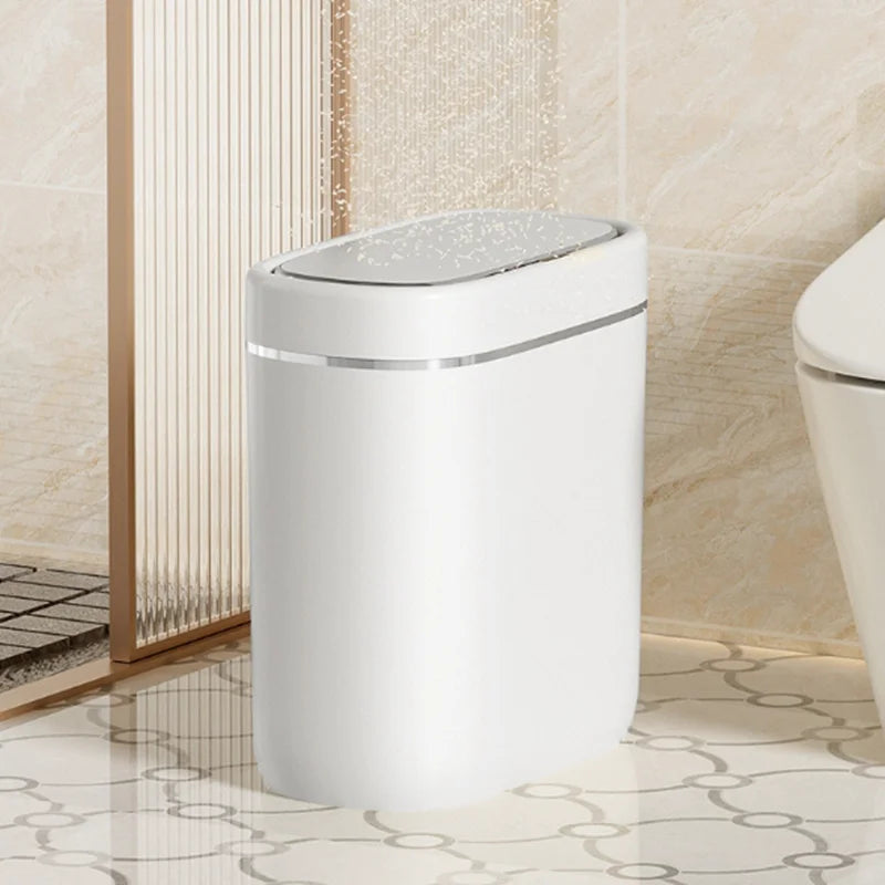 7/9L Narrow Smart Sensor Trash Can Automatic Wastebasket With Lid Desktop Trash Can Waterproof Toilet Dustbin Wastebasket