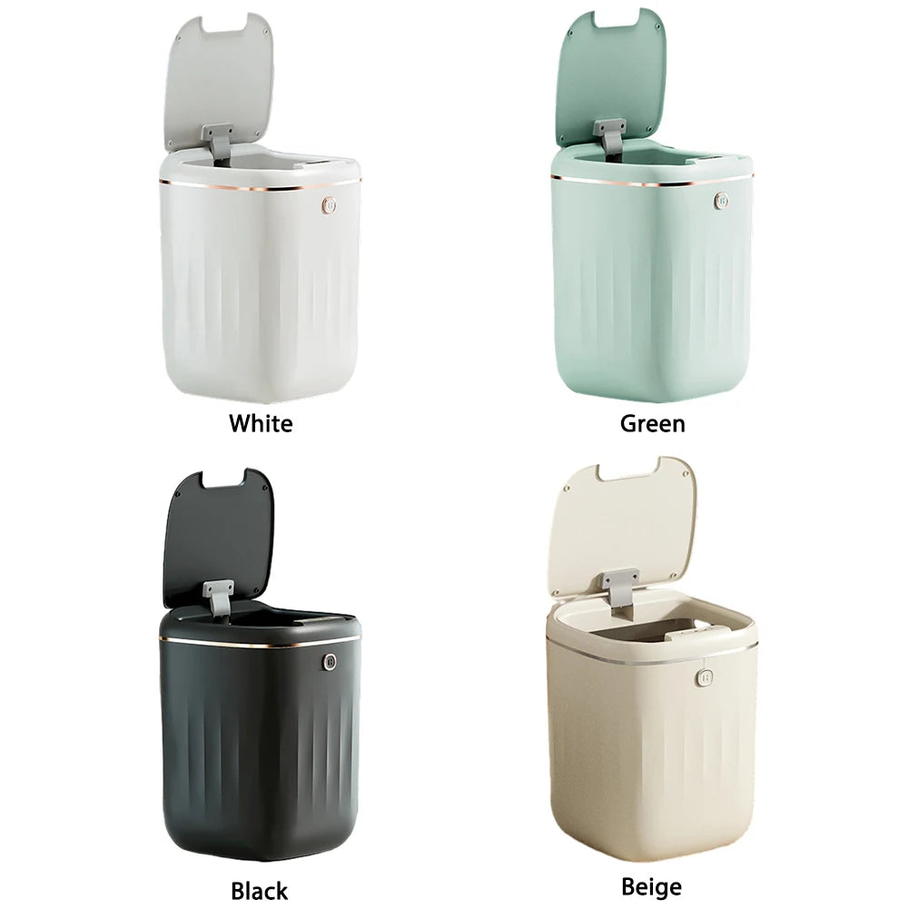 Household Garbage Bin Automatic Sensor Light Luxury Smart Wastebasket IPX5 Waterproof Large Capacity for Kitchen Bathroom Office