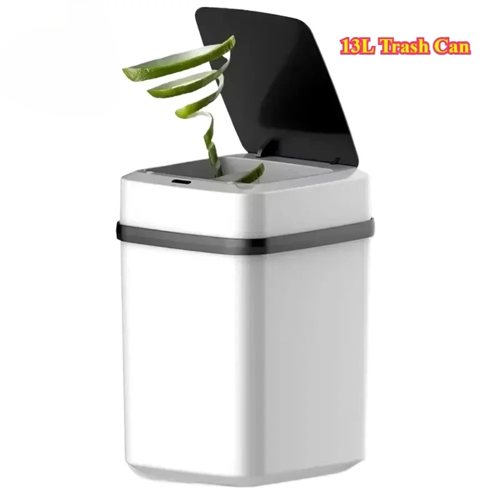 13L bathroom touch trash can, smart toilet trash can, kitchen trash can, smart sensor trash can.