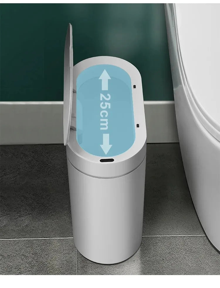 7L Automatic Bathroom Trash Can with Lid, Touchless Small Trash Can, Motion Sensor Waterproof Garbage Can for Kitchen, Bedroom